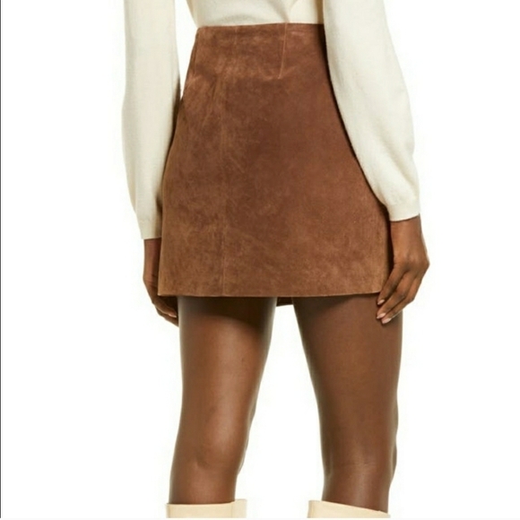 BROWN SUEDE MINI SKIRT NWT - Picture 6 of 6